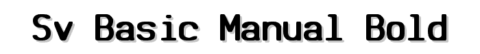 SV Basic Manual Bold font